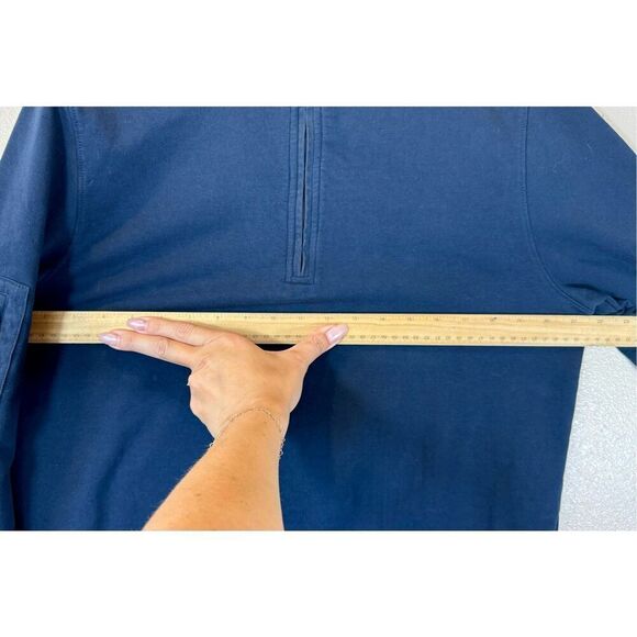 NWOT PATRICK ASSARAF PIMA STRETCH FLEECE QUARTER ZIP PULLOVER FITTED SWEATER M - Picture 12 of 13